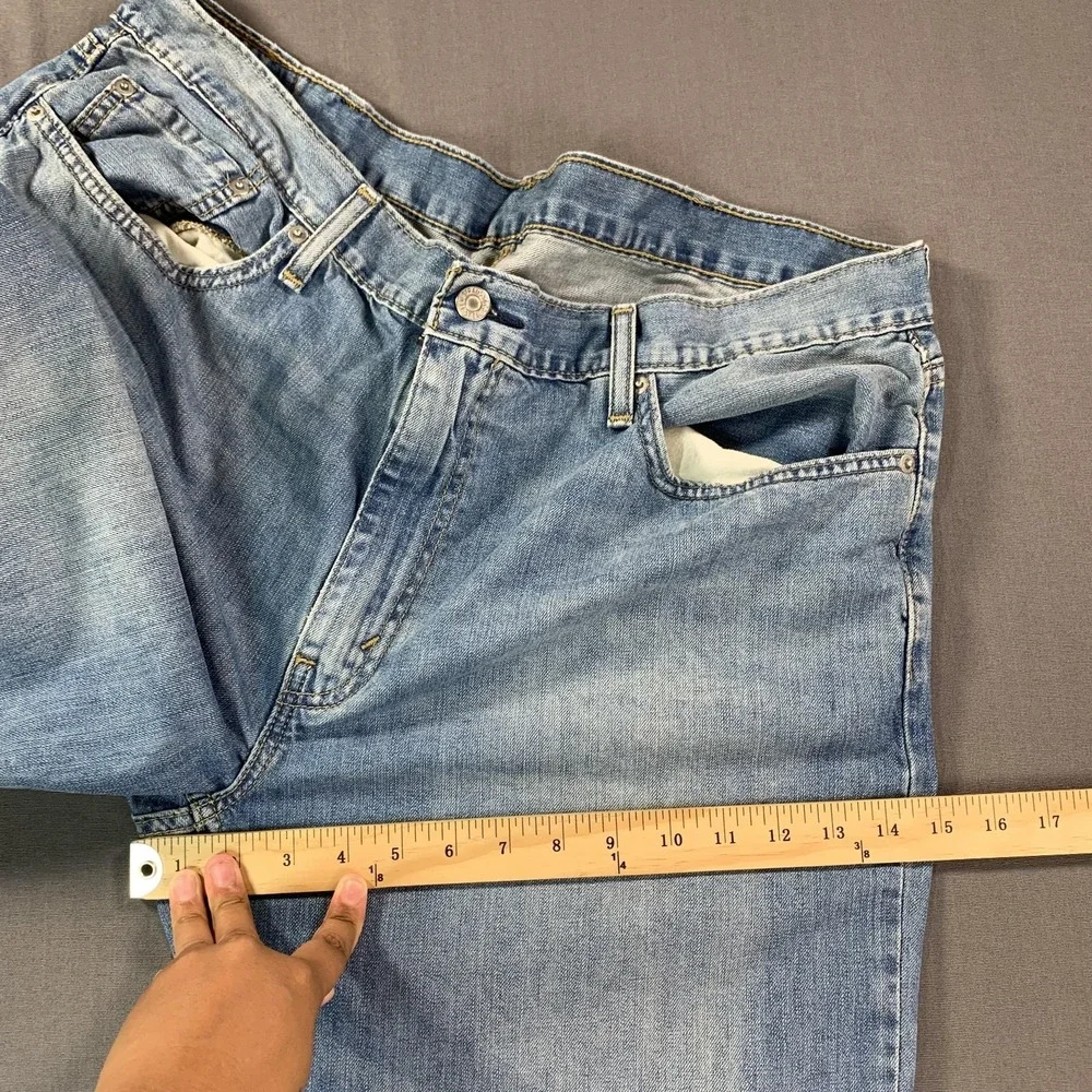 Levis 559 Jeans Mens 40x31 Blue Denim Relaxed Straight Leg Light‎ Wash Faded
